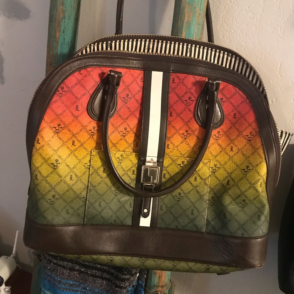 L.A.M.B. Rasta Ombre Bowler Bag by Gwen Stefani